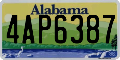 AL license plate 4AP6387