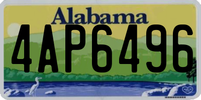 AL license plate 4AP6496