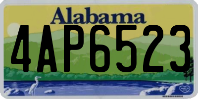 AL license plate 4AP6523