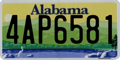 AL license plate 4AP6581