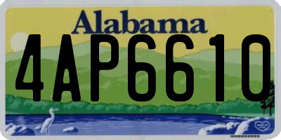 AL license plate 4AP6610