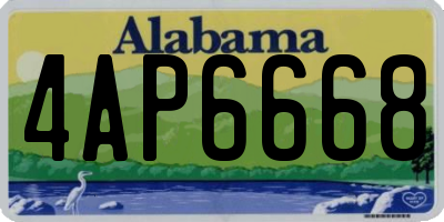 AL license plate 4AP6668