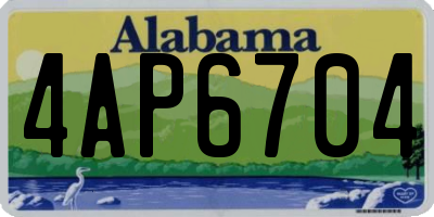 AL license plate 4AP6704