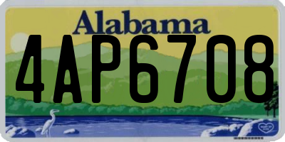 AL license plate 4AP6708