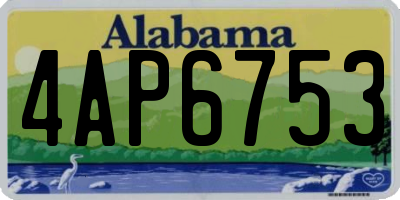 AL license plate 4AP6753