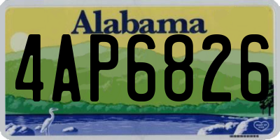 AL license plate 4AP6826