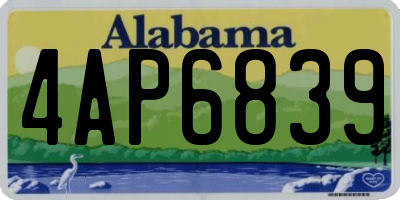 AL license plate 4AP6839