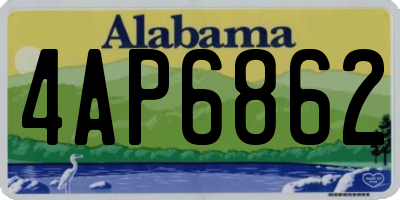 AL license plate 4AP6862