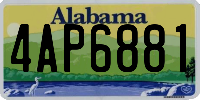 AL license plate 4AP6881