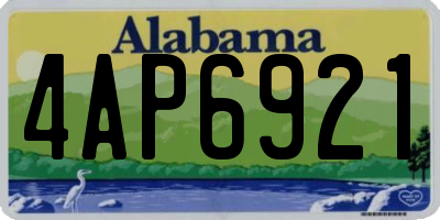 AL license plate 4AP6921