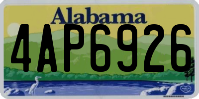 AL license plate 4AP6926