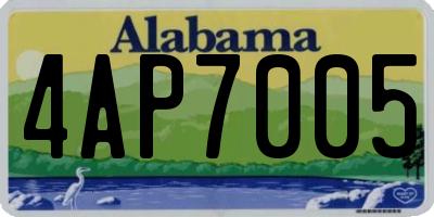 AL license plate 4AP7005