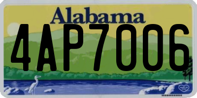AL license plate 4AP7006