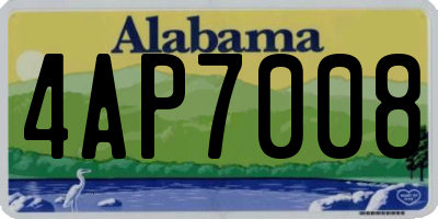 AL license plate 4AP7008