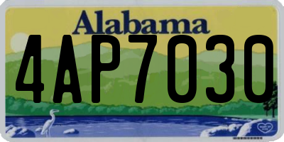 AL license plate 4AP7030