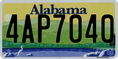 AL license plate 4AP7040