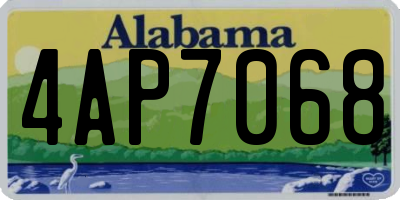 AL license plate 4AP7068