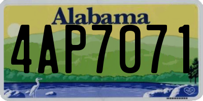 AL license plate 4AP7071