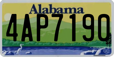 AL license plate 4AP7190