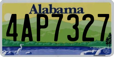 AL license plate 4AP7327