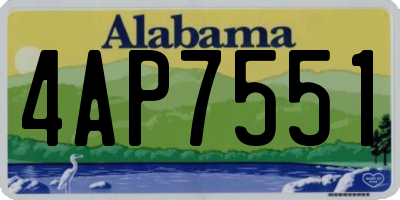 AL license plate 4AP7551