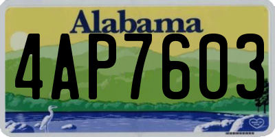 AL license plate 4AP7603
