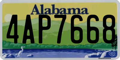 AL license plate 4AP7668