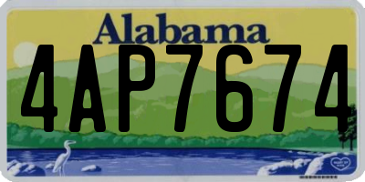 AL license plate 4AP7674