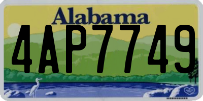 AL license plate 4AP7749