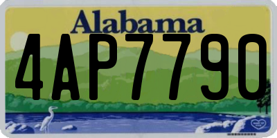 AL license plate 4AP7790