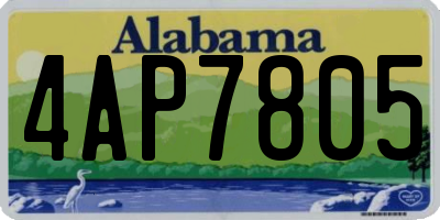 AL license plate 4AP7805