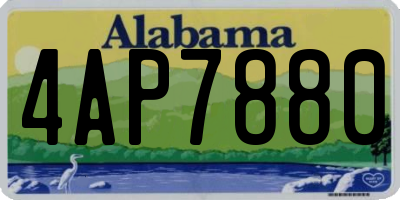 AL license plate 4AP7880