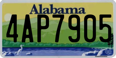 AL license plate 4AP7905
