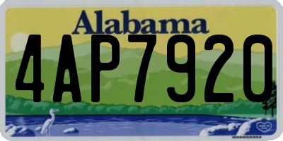 AL license plate 4AP7920
