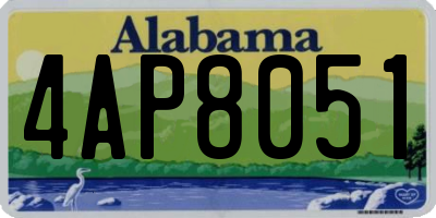 AL license plate 4AP8051