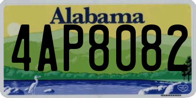 AL license plate 4AP8082