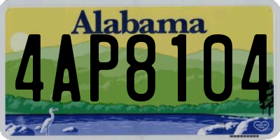 AL license plate 4AP8104