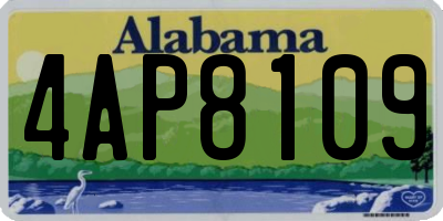 AL license plate 4AP8109