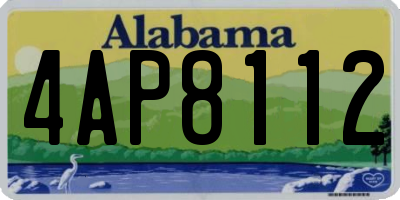 AL license plate 4AP8112