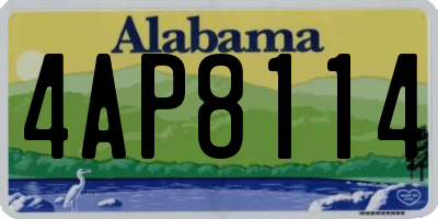 AL license plate 4AP8114