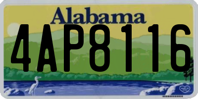 AL license plate 4AP8116
