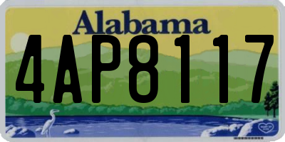 AL license plate 4AP8117