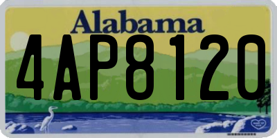 AL license plate 4AP8120