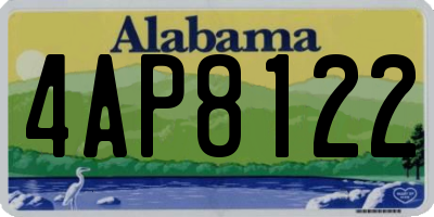 AL license plate 4AP8122