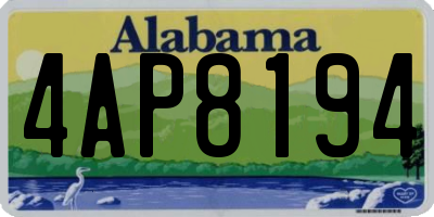 AL license plate 4AP8194