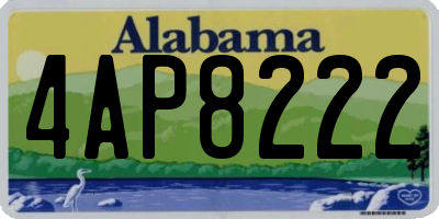 AL license plate 4AP8222