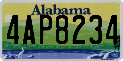 AL license plate 4AP8234