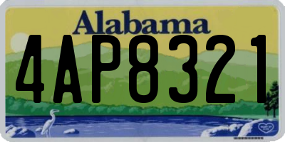 AL license plate 4AP8321