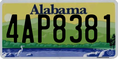 AL license plate 4AP8381