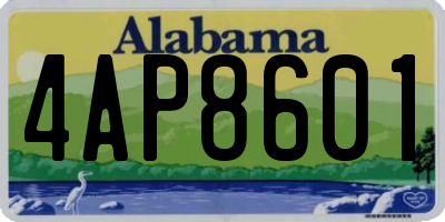 AL license plate 4AP8601